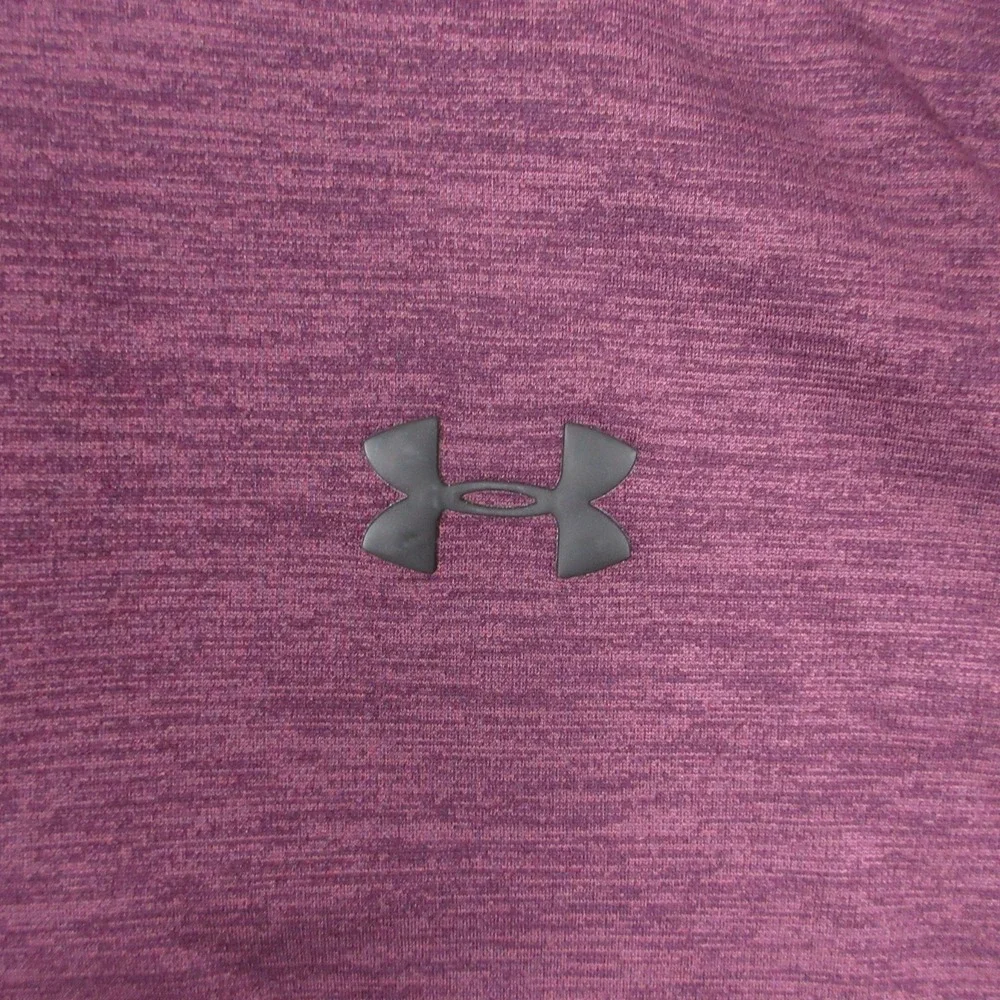 Under Armour Sweater Mens Medium Purple Cold Gear Fleece Golf 1/4 Zip‎ Pullover